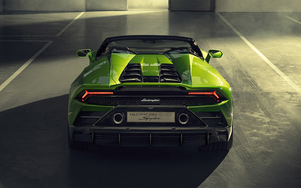 Lamborghini Huracán EVO Spyder tras fx