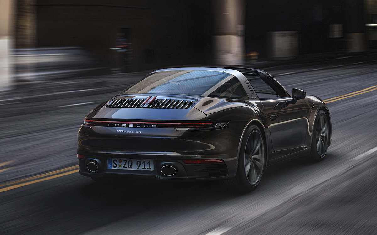 Porsche 911 Targa 4S trasera calle fx