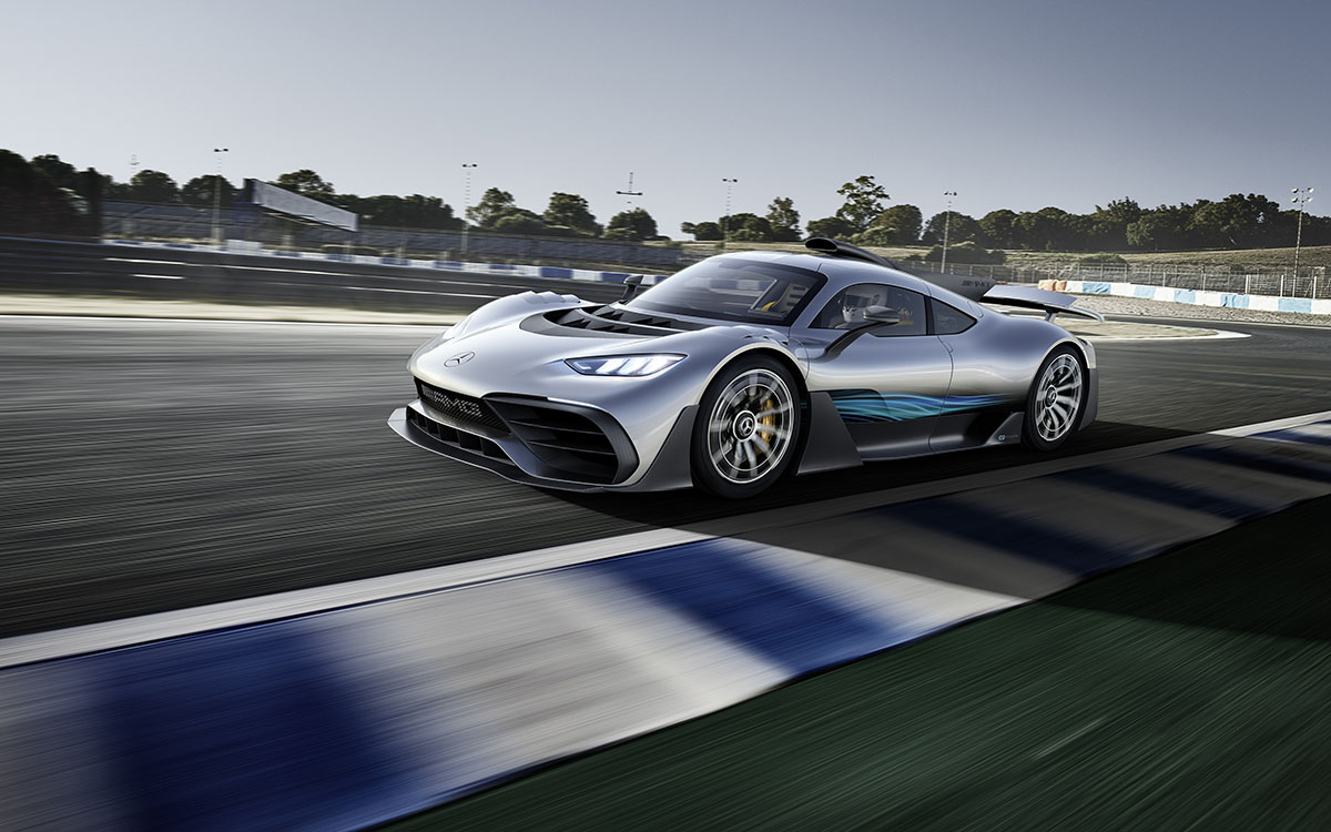 Mercedes AMG Project ONE lateral curva fx