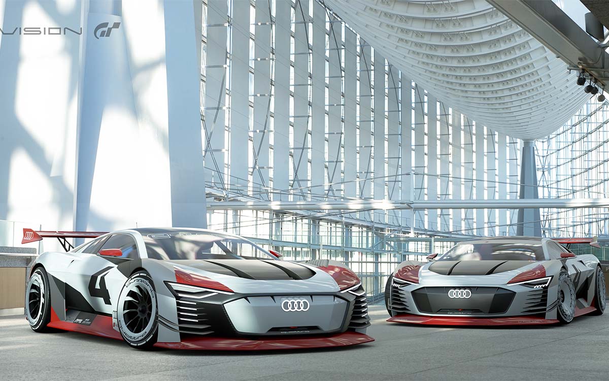 Audi e tron Vision Gran Turismo ambos fx