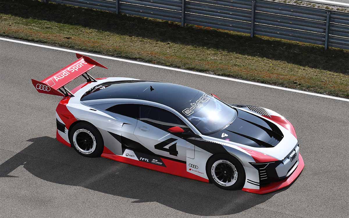 Audi e tron Vision Gran Turismo lateral aerea fx
