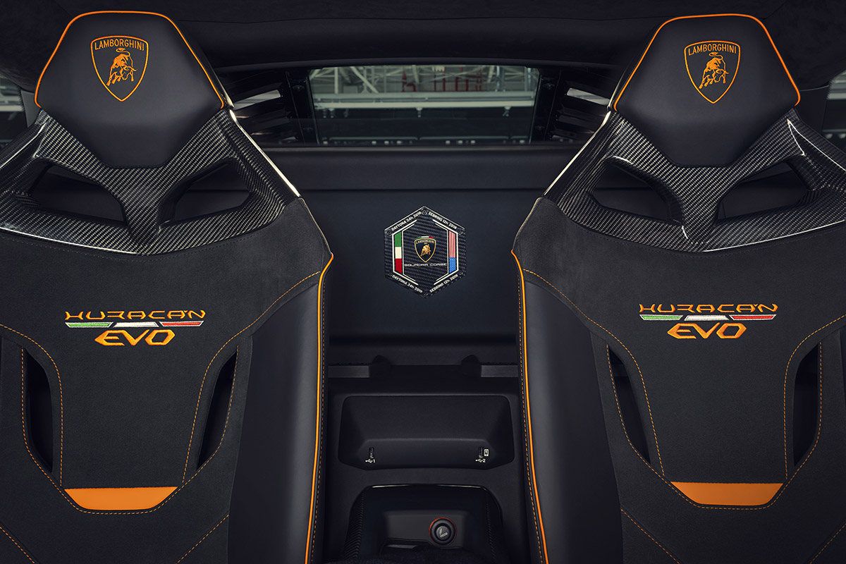 Lamborghini Huracán EVO GT Celebration butacas fx