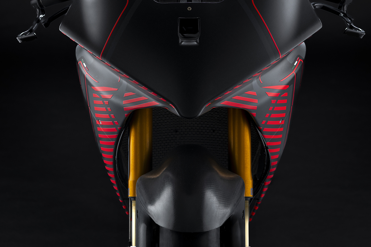 Ducati MotoE frontal horquilla