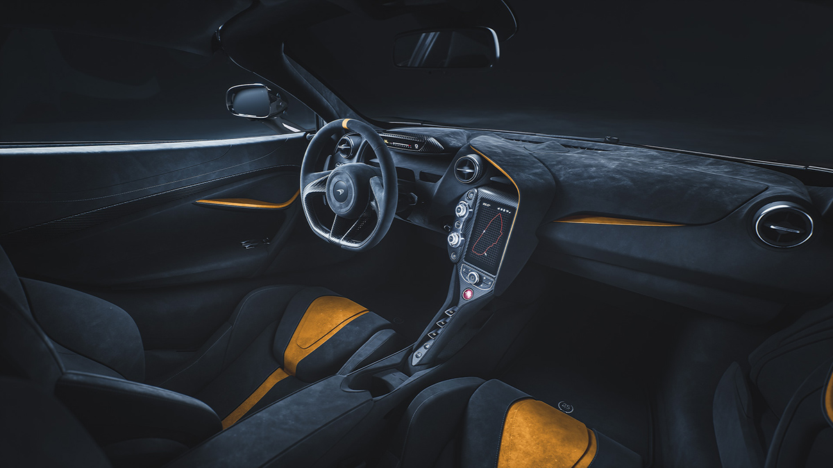 McLaren 720S Le Mans SE interior naranja fx