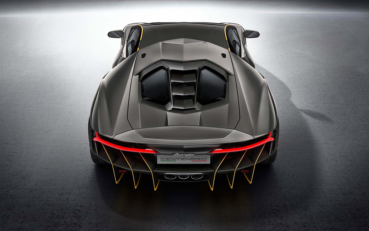 Lamborghini Centenario Trasera Aerea fx