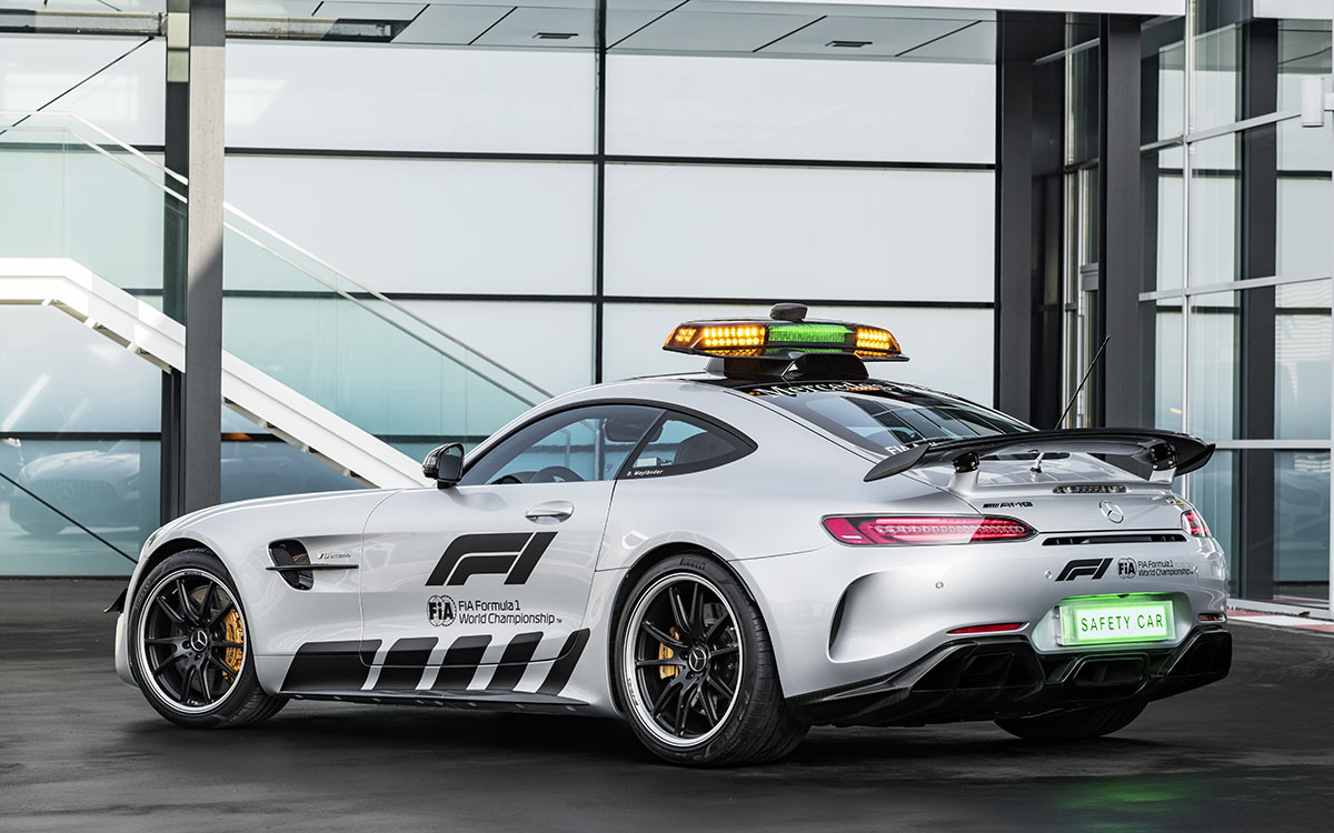 Mercedes AMG Safety Car GT R trasera lateral fx