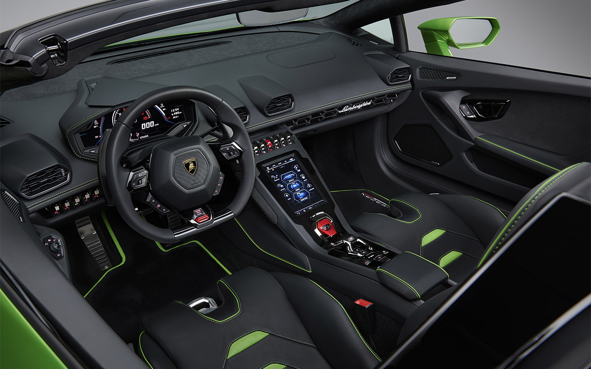 Lamborghini Huracán EVO Spyder interior 2 fx