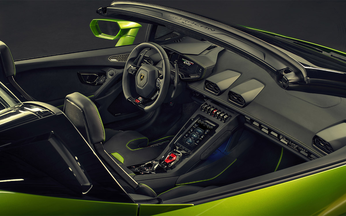 Lamborghini Huracán EVO Spyder interior fx