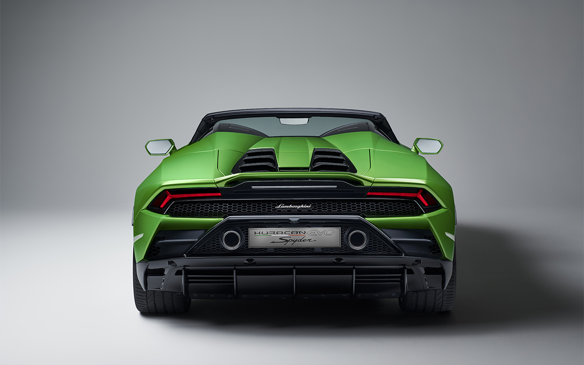 Lamborghini Huracán EVO Spyder trasera estudio fx