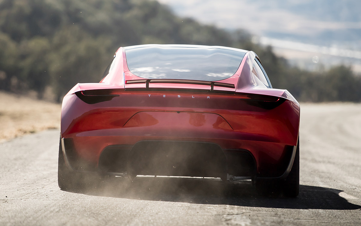 Tesla Roadster trasera fx