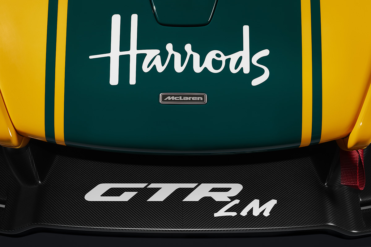 McLaren Senna GTR LM Harrodscar logo fx