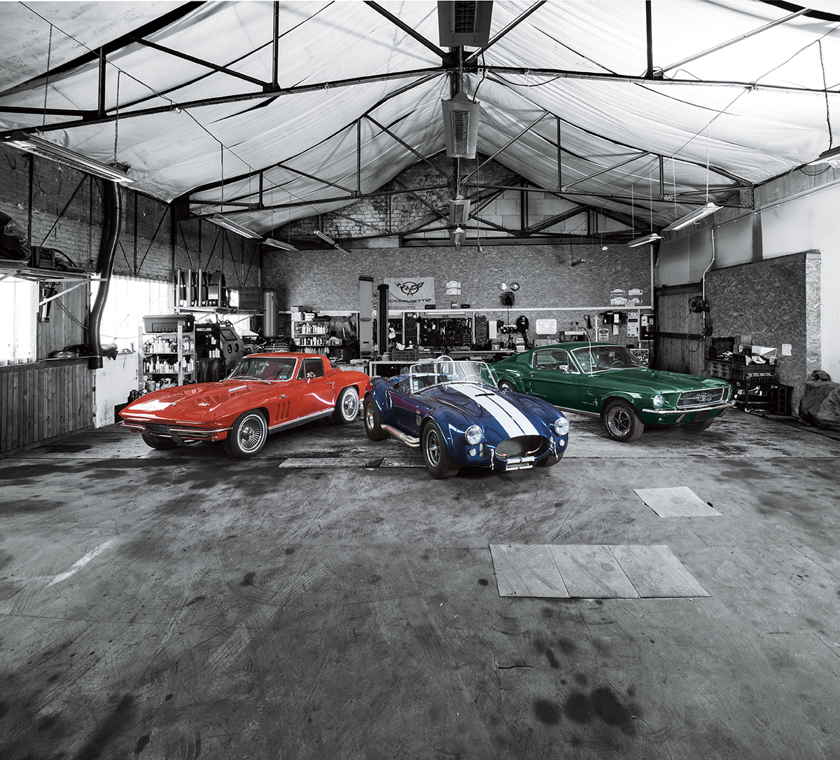 Breitling Top Time Classic Cars Squad garage