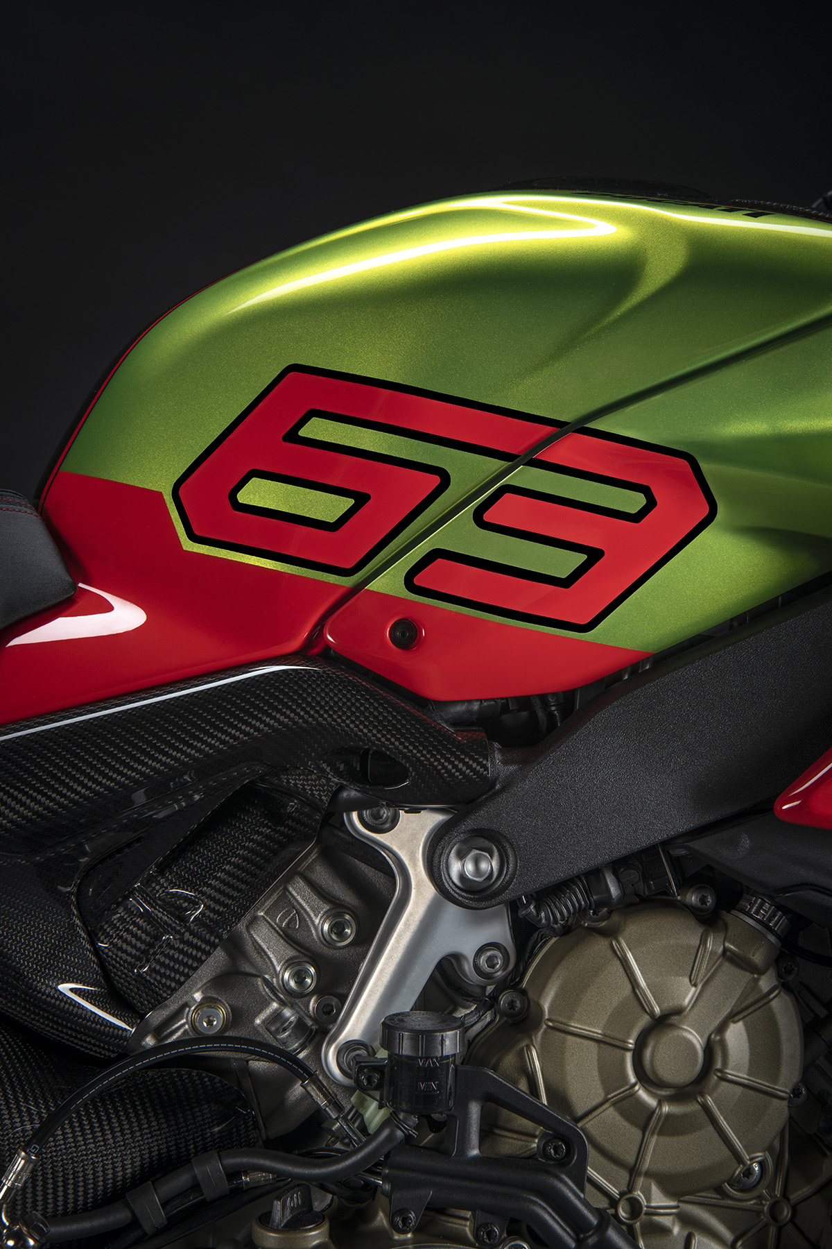 Ducati Streetfighter V4 Lamborghini dep lat numero